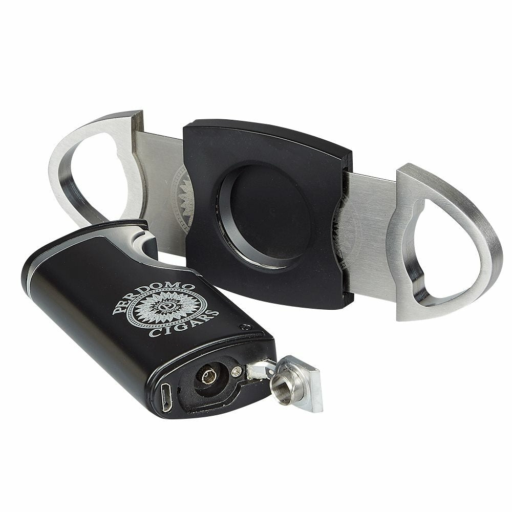 Perdomo USB Lighter Cutter Set - Black Matte