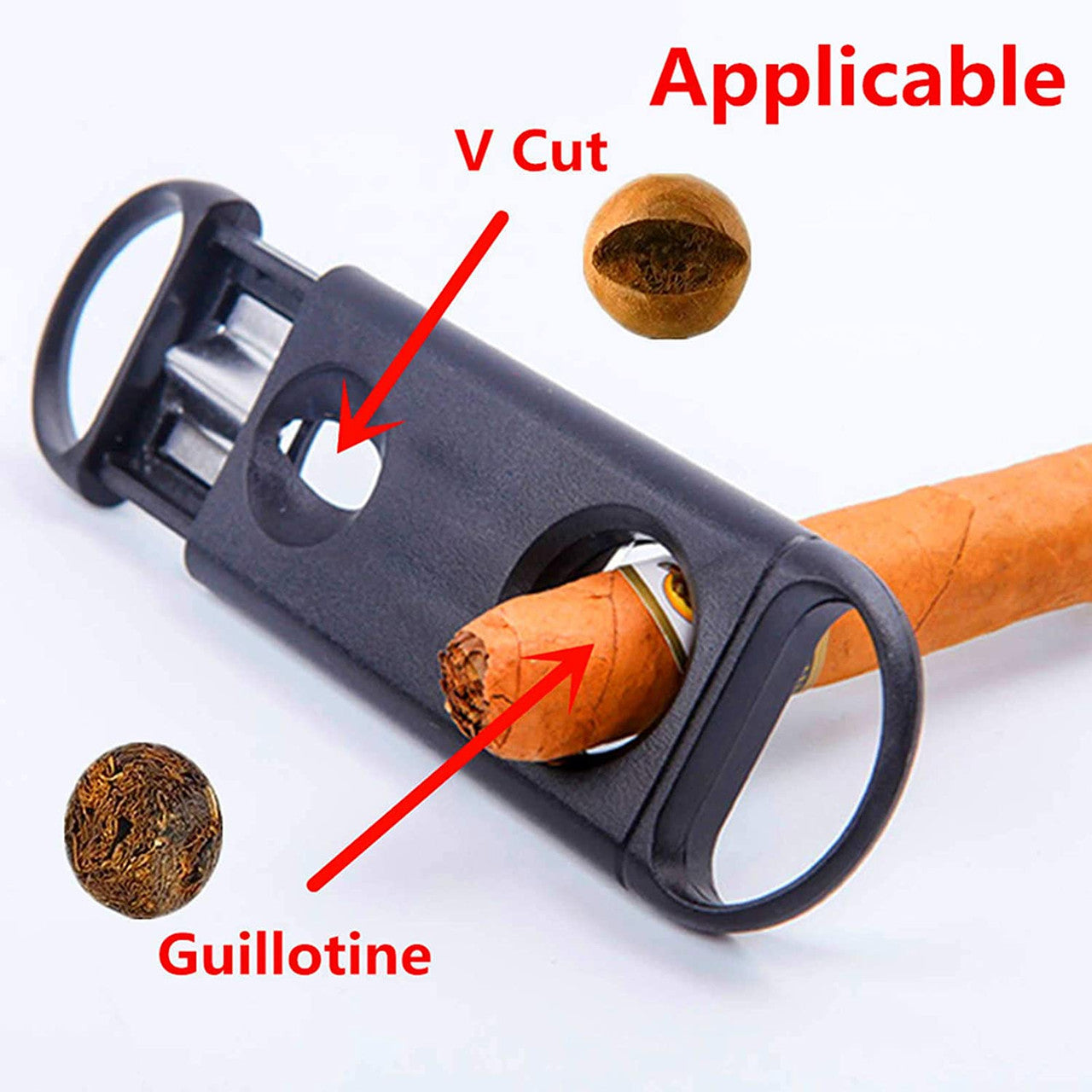 Cigar Boulevard V Cut Double Guillotine and V Cigar Cutter