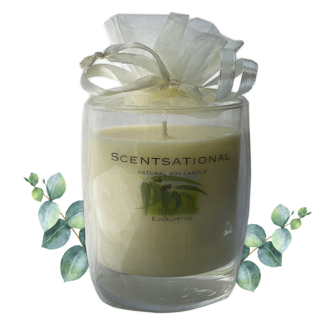 Scented Soy Candles EUCALYPTUS (11 oz) eliminates smoke, household and pet odors.